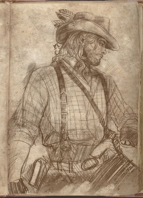 Arthur Morgan Fanart, Rdr2 Characters, Rdr2 Art, Western Gunslinger Art, Diary Inspiration, Moose Pictures, Red Dead Redemption Art, Random Games, Random Fanart