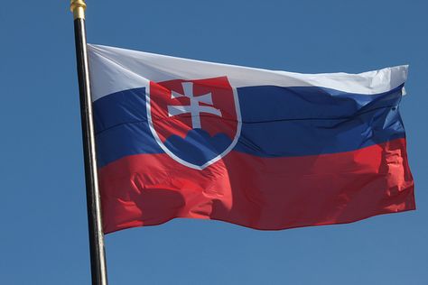 The flag of Slovakia at the Grassalkovich Palace in Bratislava by Hazboy // Flickr Oc Couple, Slovakia Flag, Boston Bruins, Flags Of The World, My Heritage, Bratislava, The Flag, Party City, Slovakia