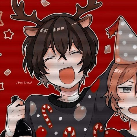 Best Friend Match, Dog Icon, Anime Christmas, Christmas Icons, Cute Anime Profile Pictures, Diabolik, Stray Dogs Anime, Cute Profile Pictures, Anime Best Friends