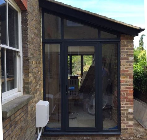 lean to side extension - Google Search | Conservatories ... Lean To Extension, Black Entrance, Lean To Conservatory, Porch Extension, Garage Extension, Sas Entree, Glass Porch, Garden Room Extensions, Building A Porch