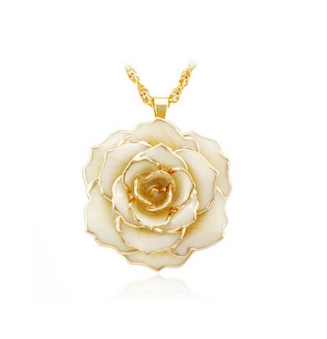 Amazon.com: ZJchao 30mm Golden Necklace Chain with 24k Gold Dipped Real White Rose Pendant: Clothing White Rose Jewelry, White Rose Necklace, Deer Bracelet, Gold Rose Necklace, Gold Rose Flower, Gold Dipped Rose, Real Rose Petals, Best Anniversary Gifts, Antler Necklace