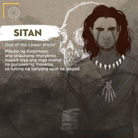 Sitan: God of the Lower World Philippine Deities, Filipino Mythology, Elder Gods, Philippine Mythology, Filipino Words, English Practice, World Mythology, Filipino Art, Philippine Art