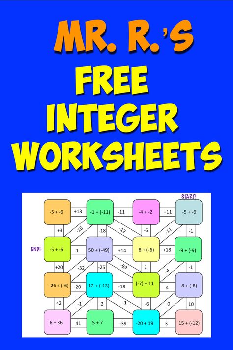 Math Integers Worksheet, Integers Worksheet For Grade 7, Integer Worksheet For Grade 6, Multiplication Of Integers, Add And Subtract Integers, Integers Worksheet, Math Integers, Integer Operations, Subtracting Integers