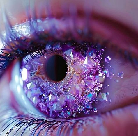 Purple Eyes Aesthetic, Amethyst Makeup, Looks For Hooded Eyes, Makeup Looks For Hooded Eyes, Sharp Makeup, Magical Eyes, Makeup For Hooded Eyes, Electric Blue Eyes, Lilac Eye