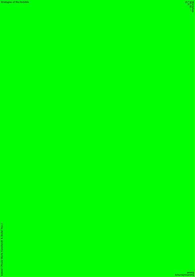 David Voss, Strategies of the Invisible Screen Background, Green Screen, Screen, Green