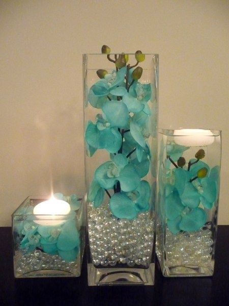 Medspa Bathroom, Water Candles, Turquoise Wall Decor, Bathroom Towel Decor, Flowers Water, Restroom Decor, Bathroom Decor Apartment, Wedding Centerpieces Diy, Diy Centerpieces