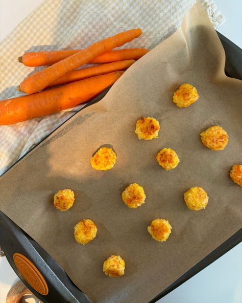 Carrot Cheesy Rice Balls - Eating With Zion Cheesy Rice Balls, 11 Month Old Baby, Cheesy Rice, Steamed Carrots, Baby Meals, Baby Recipes, Baby Cooking, Risotto Rice, Baby Finger Foods