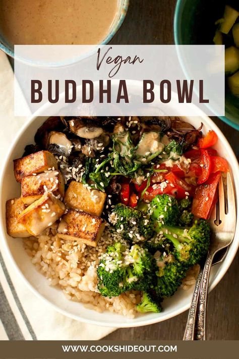 Tofu Brown Rice Bowl, Tofu And Brown Rice Recipes, Brown Rice Protein Bowl, Tofu With Tahini Sauce, Tofu Tahini Bowl, Brown Rice Poke Bowl, Tofu And Rice Bowl, Vegan Rice Bowls Easy, Tofu Veggie Bowl