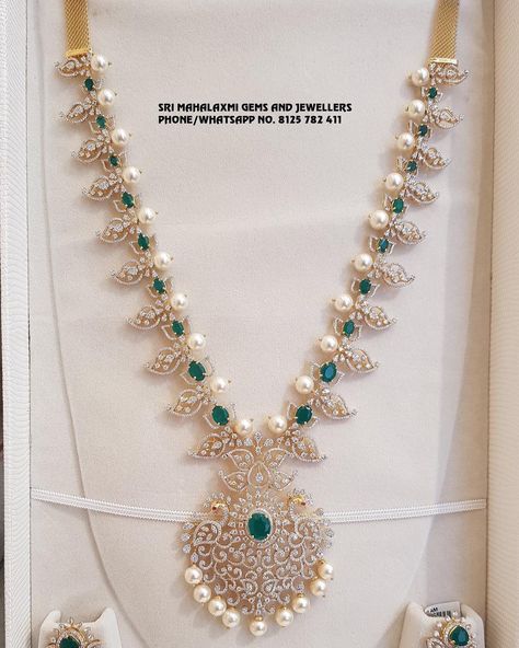 SRI MAHALAXMI GEMS & JEWELLERS on Instagram: “Presenting Light Range beautiful Mango Diamond Long Necklace and matching Jhumka. Visit us for more designs at most competitive prices.…” Sri Mahalakshmi Gems And Jewellers, Mahalakshmi Jewellers, Diamond Long Necklace, Jhumka Design, Diamond Necklace Simple, Thread Necklace, Gold Jewelry Simple Necklace, Jewelry Design Drawing, Gold Fashion Necklace