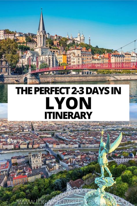 This Lyon itinerary is an excellent guide to help you spend up to 3 days in this lovely French city! Lyon Itinerary, French City, Lyon France, Beautiful Places To Travel, Places Around The World, Travel Guides, Lyon, Places To Travel, Travel Blog