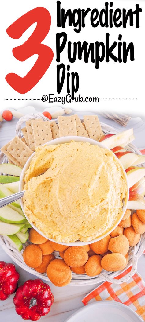 Discover the  flavors of fall with this 3-ingredient pumpkin fluff dip! 🎃 Light, airy, and perfect for any autumn gathering or Halloween party. It's so easy to make that even the little ones can get in on the fun! Kid Friendly Party Food, 3 Ingredient Pumpkin, Fluff Dip, Pumpkin Fluff Dip, Fun Fall Desserts, Autumn Gathering, Pumpkin Fluff, Whipped Pumpkin, Pumpkin Dip