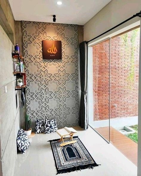 Mini Mosque At Home, Namaz Corner, Reka Bentuk Bilik Tidur, Personal Room, Muslim Prayer Room Ideas, Prayer Room Ideas, Mosque Design, Mehndi Simple, Islamic Decor