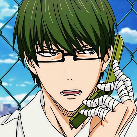 #Icon #Anime #KNB Makoto Hanamiya, Midorima Shintarou, Green Characters, Generation Of Miracles, Kuroko Tetsuya, Kuroko's Basketball, Fictional Crushes, No Basket, Kuroko No Basket