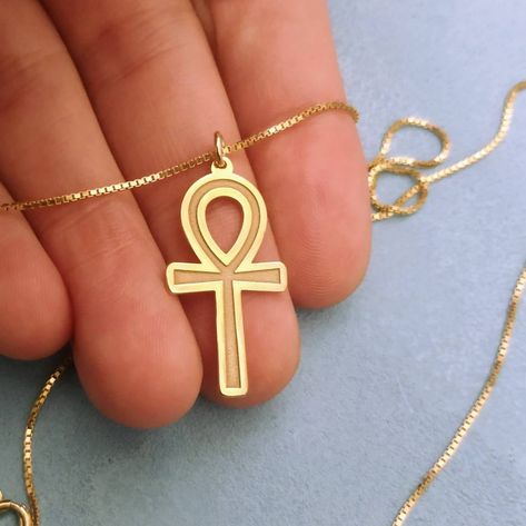 Egyptian Accessories, Egyptian Cross, Ankh Symbol, Egypt Jewelry, Egyptian Necklace, Ankh Necklace, Symbol Necklace, Celestial Necklace, Love Jewelry