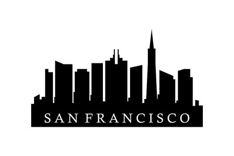 Silhouette Architecture, Landscape Panorama, Line Vector, Architecture Landscape, San Francisco City, Design Line, City Skyline, Flat Design, San Francisco Skyline