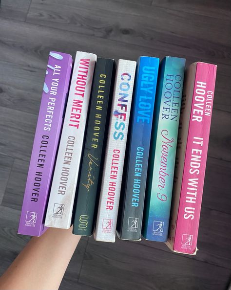 Books, book collection, Colleen Hoover Book You Need To Read, Variety Colleen Hoover, Books You Need To Read In Your Life, Collin Hoover Books, Coolen Hoover Books, Books To Read Colleen Hoover, Colleen Hoover Bookmarks, Colleen Hoover Fanart, Colleen Hoover Aesthetic