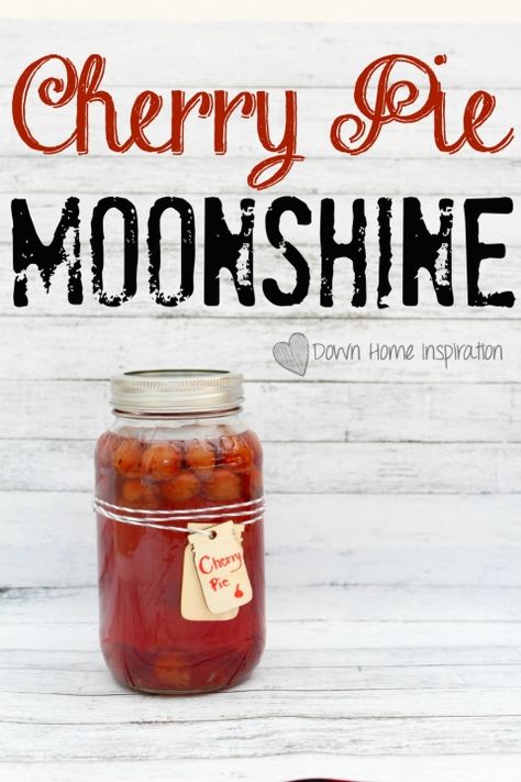 Cherry Pie Moonshine Recipe, Cherry Moonshine Recipe, Cherry Pie Moonshine, Cherry Moonshine, Moonshine Drink Recipes, Homemade Moonshine, Moonshine Cocktails, Moonshine Recipe, Homemade Cherry Pies