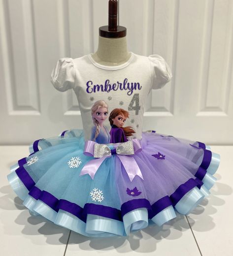 Anna Tutu, Frozen Tutu, Cute Sky, My Son Birthday, Elsa Anna, Girls Clothing Sets, Sons Birthday, Birthday Outfit, Sky Blue