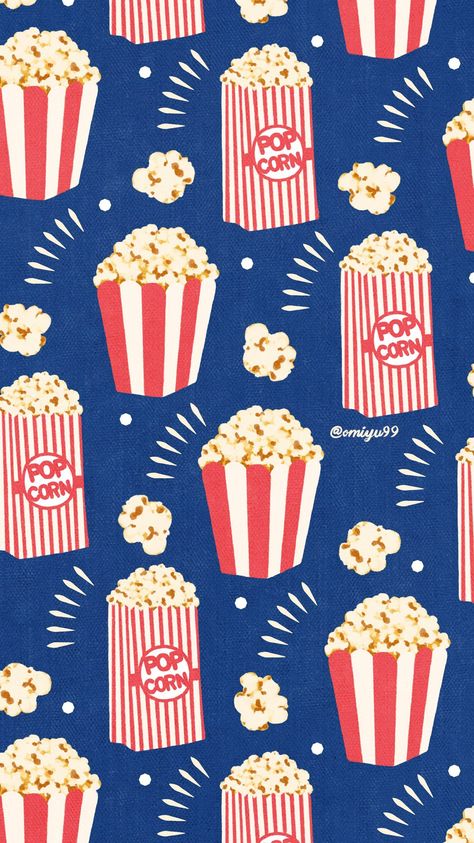 Junk Food Wallpaper, Popcorn Wallpaper, Popcorn Illustration, Quirky Cushions, Journal Essentials, Christmas Graphic Design, Angel Blue, Graphic Design Cards, Kids Pjs