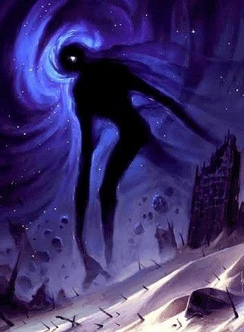 Cosmic Creature Concept Art, Void Humanoid Art, Alien King Concept Art, Giant Space Monster, Black Hole Creature, Dark Portal Art, Dnd Primordial, Cosmic Horror Concept Art, Eldritch Shadow