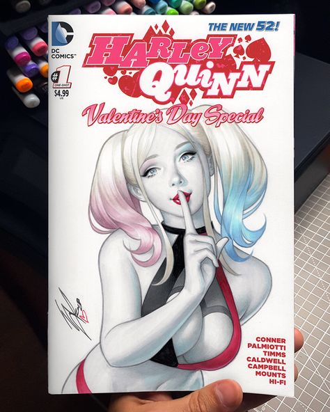 Vday Harley 2018 by WarrenLouw.deviantart.com on @DeviantArt Warren Louw, Harleen Quinn, Harley Quinzel, Gotham Sirens, Batman Backgrounds, Comic Book Girl, Comics Characters, Military Tattoos, Harley Quinn Comic