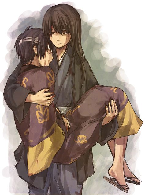 Princess Carry, Katsura Kotaro, Takasugi Shinsuke, Gin Tama, Forever Friends, Lift And Carry, Japanese Outfits, The Villain, Purple Hair