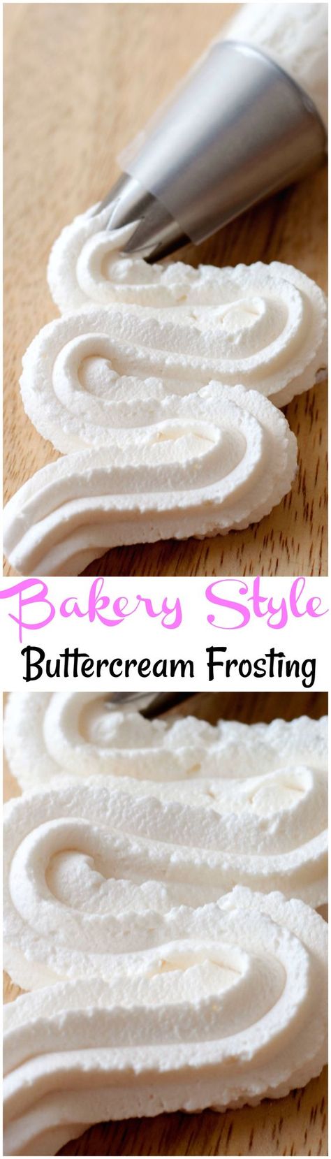 Bakery Style Buttercream Frosting Recipe, Rodjendanske Torte, Buttercream Icing Recipe, Weight Watcher Desserts, Homemade Buttercream, Homemade Buttercream Frosting, Best Buttercream, Frosting Recipes Easy, Decoration Patisserie