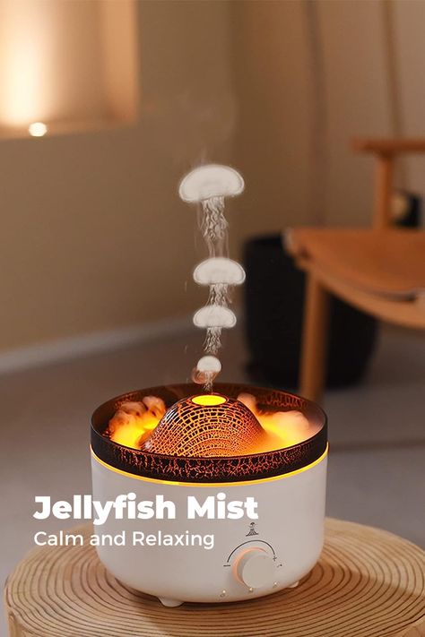 Aromatherapy Diffuser for Home Bedroom - Ultrasonic Big Humidifier 24 Hours Auto Off, Volcano, Remote, White Funny Jellyfish, Aromatherapy Diffuser, Aromatherapy Diffusers, Home Decorating, Essential Oil Diffuser, Oil Diffuser, Branding Design Logo, Jellyfish, Volcano