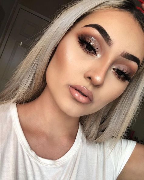 Trucco Glam, Make Up Guide, Make Up Diy, Natural Summer Makeup, Holiday Makeup Looks, Rose Gold Makeup, Prom Makeup Looks, Linda Hallberg, Smink Inspiration