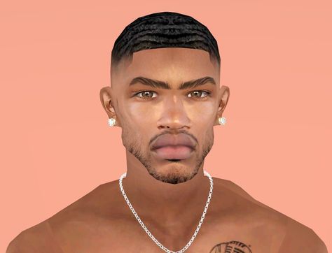 BLVCKLIFESIMZ — diornae: i forgot his name lol Heyyy Sims 4 Cc Black Male Earrings, Ts4 Black Male Cc, Stud Sims 4 Cc, Sims 4 Male Sims Download, Stud Hairstyles, Sims Face, Premade Sims, Black Sims, Black Teenage Girl