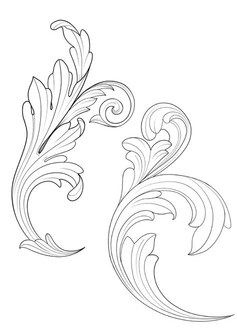 Small Filigree Tattoo, Filagree Design Tattoo Outline, Fillagry Designs Tattoo, Acanthus Leaf Tattoo, Filigree Frame Tattoo, Filigree Design Pattern, Filigree Outline, Baroque Tattoo, Boho Chest