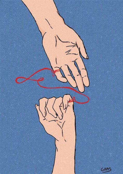 Red String Of Fate, Posca Art, Red String, Wallpapers Iphone, 90s Anime, Hand Art, Wabi Sabi, Art Sketchbook, Aesthetic Art