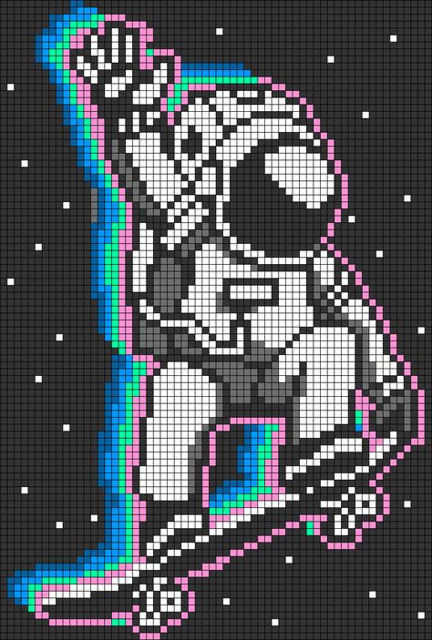 Stars Universe, Modele Pixel Art, Easy Perler Beads Ideas, Graph Crochet, Pixel Art Templates, Astronaut Space, Diy Perler Bead Crafts, Motifs Perler, Pixel Crochet