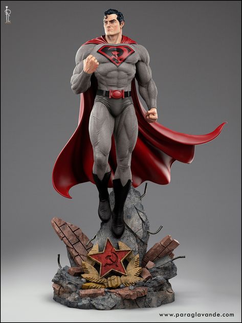 Superman Red Son, Superman Figure, Superman Action Figure, Dc Action Figures, Dc Figures, Character Statue, Superman Art, Superman Comic, Marvel Images