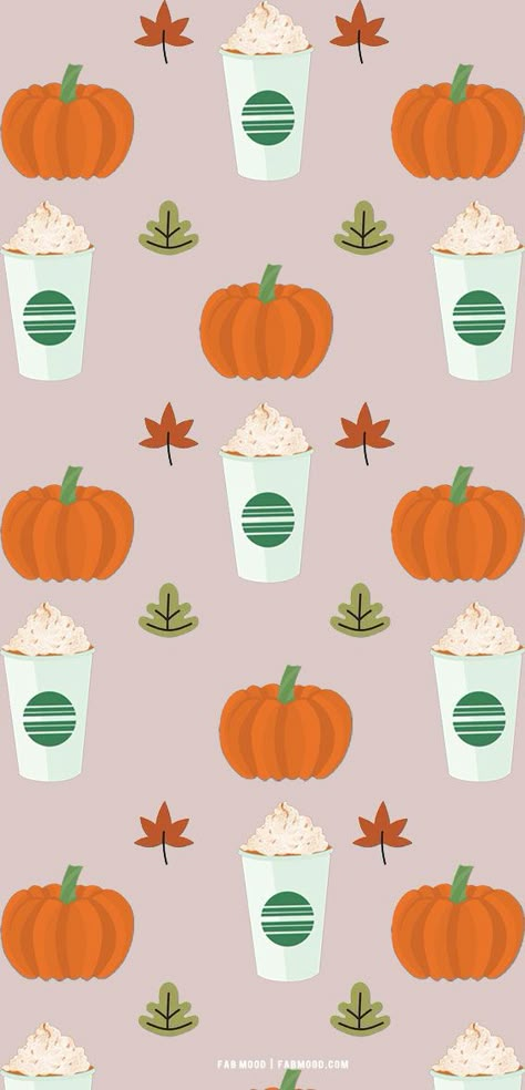 Pumpkin Spice Wallpaper, Spice Background, Cute Autumn Wallpaper, Coffee Wallpaper Iphone, Illustration Autumn, Iphone Wallpaper Preppy, Cellphone Background, Autumn Wallpaper, Wallpaper Illustration