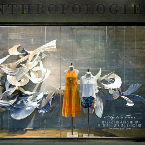 Anthropologie USA – Earth Day Windows 2016 | International Visual Anthropologie Window Display, Anthropologie Display, Autumn Window Display, Fall Windows, Window Display Retail, Summer Window, Store Window Display, Store Window Displays, Window Display Design