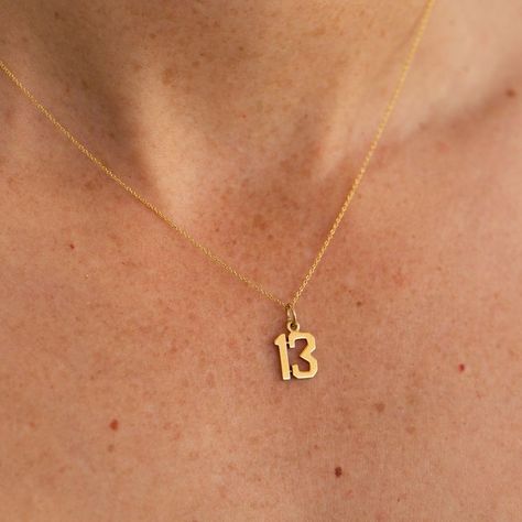 The Number 13, Daily Street Style, Neck Pieces Jewelry, Pink Perfume, Creative Birthday Gifts, Number 13, Number Necklace, Dream Gift, Bridal Gold Jewellery Designs