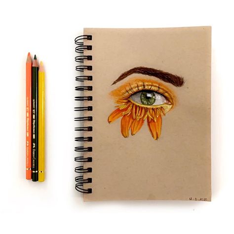 Drawing On Brown Paper Simple, Eyes Art Drawing, Drawing On Brown Paper, Coloured Sketches, Colored Pencil Artwork Ideas, Procreate Ideas, Pencil Inspiration, Tone Art, Pencil Artwork