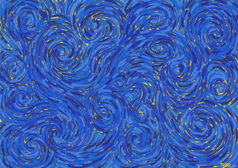 Blue gradiant wallpaper in the style of Van Gogh Van Gogh Background Aesthetic, Van Gogh Ipad Wallpaper, Van Gogh Desktop Wallpaper Hd 1080p, Van Gogh Starry Night Wallpapers, Van Gogh Background, Blue Laptop Wallpaper, Van Gogh Wallpaper, Starry Night Wallpaper, Ipad Pro Wallpaper