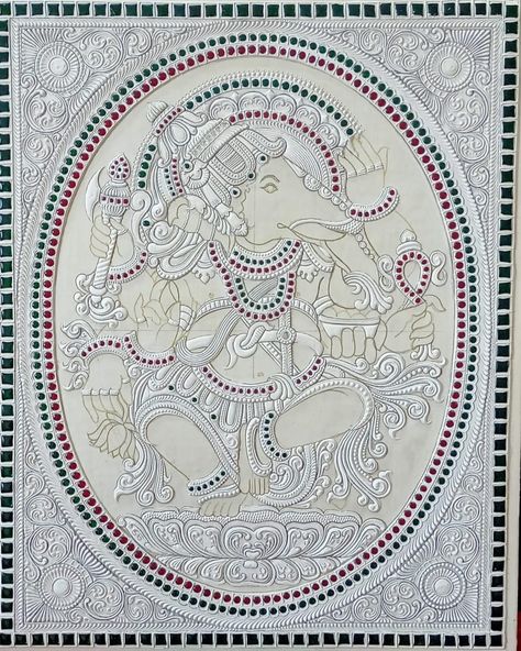 Painting Corner, Mysore Painting, Indian Traditional Paintings, Mural Art Design, Painting Flowers Tutorial, Persian Art Painting, Kerala Mural Painting, Bird Watercolor Paintings, Lord Ganesha Paintings