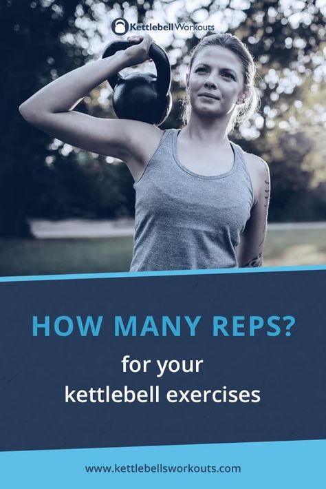 How many reps for kettlebell exercises? I often get asked “for my kettlebell exercises how many reps should I perform?” Today I thought I would break down this question and show you exactly how the amount of reps affects the goals you are looking to achieve. #kettlebell #reps #exercises Kettle Ball Workout, Kettlebell Workouts For Women, Bell Workout, Kettlebell Workout Routines, Kettlebell Clean, Best Kettlebell Exercises, 30 Day Workout Plan, Kettlebell Abs, Hiit Abs