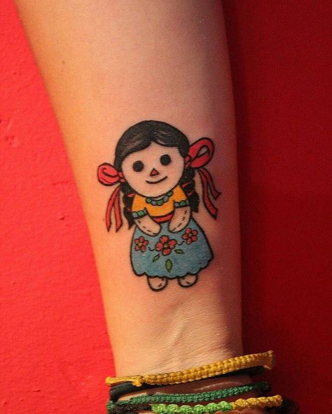 Mexican Doll Tattoo, Mexican Doll, Doll Tattoo, Tattoo Inspo, Arm Sleeve, Studio S, Traditional Tattoo, Tattoo Studio, Ink Tattoo