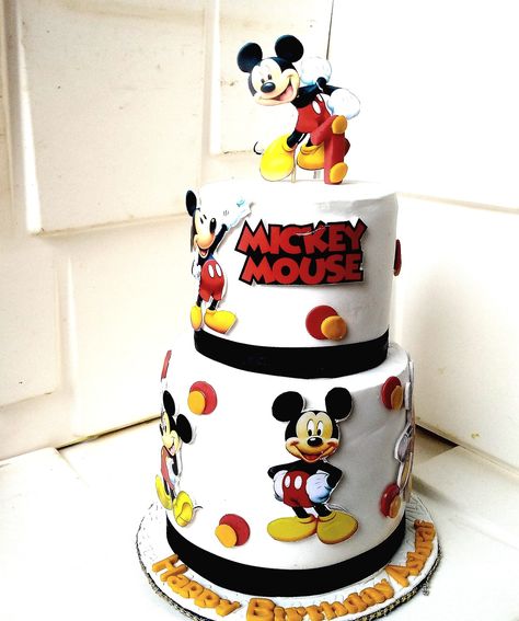 2 tier cake Cake Mickey Mouse, Cake 2 Tier, 2 Tier Cake, Disney Princes, Tier Cake, Tiered Cakes, Classy Dress, Diaper Cake, Cake