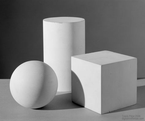 Basic Shapes on Pinterest | Still Life, Shape and Google Search Basic Shapes Shading, Shape Reference Photo, Basic Still Life Drawing, 3d Figures Geometry, Objects With Shadows, Still Life Reference Photos Black And White, Cylinder Shape Objects, Basic Shape Drawing, Basic Still Life