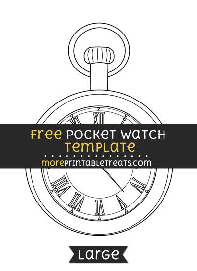 Free Pocket Watch Template - Large Diy Pocket Watch, Watch Template, Alice In Wonderland Clocks, World Book Day Ideas, Music Business Cards, Mosaic Planters, Watch Diy, Face Template, Paper Pocket