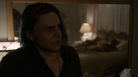 Kai Anderson Gif, American Horror Story Cult, Kai Anderson, Ahs Cult, Evan Peters American Horror Story, Cult Leader, Jazz Singer, Tate Langdon, American Animals