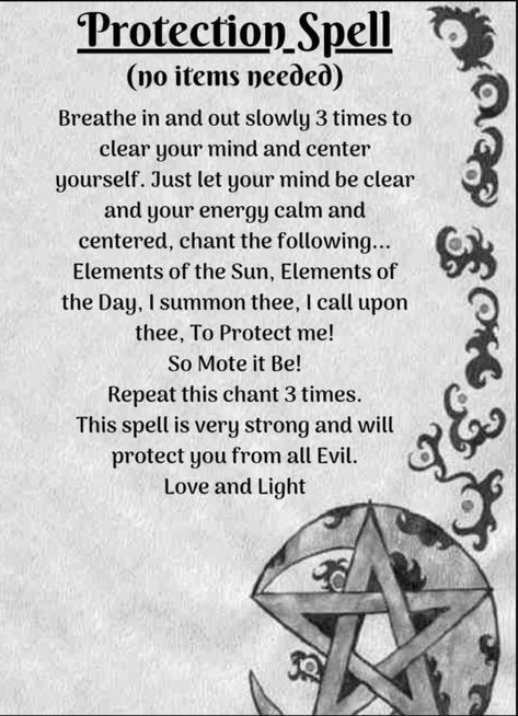 Witch Spirituality, Protect Family, Prayer For Protection, Witch Spell, Protection Spells, Clear Your Mind, Manifestation Affirmations, Evil Spirits, Love And Light