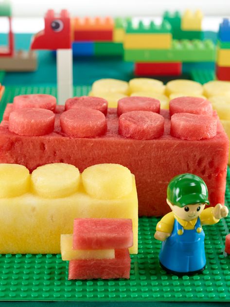 Birthday Party Hacks, Cake Lego, Lego Food, Pinky Girl, Lego Girls, Fruit Cakes, Watermelon Cake, Watermelon Carving, Party Things