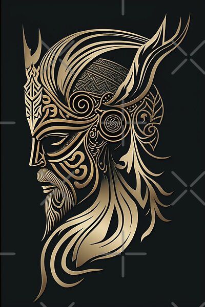 Loki Head Ornament, Nordic design for Norse Mythology lovers. Odin Pictures, Norse Patterns, Norse Mythology Art, Loki Tattoo, Norse Mythology Tattoo, Viking Mythology, Norse Design, American Indian Tattoos, Viking Dragon