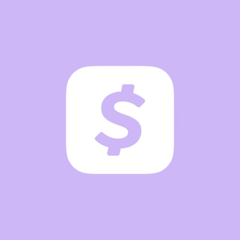 Purple Cashapp Icon, Design Wallpaper Iphone, Cash App Name Ideas, Cute Cash App Card Designs, Logo Violet, Light Pink App Icons, Cash App Card Ideas, Purple Logo Design, Purple Ios